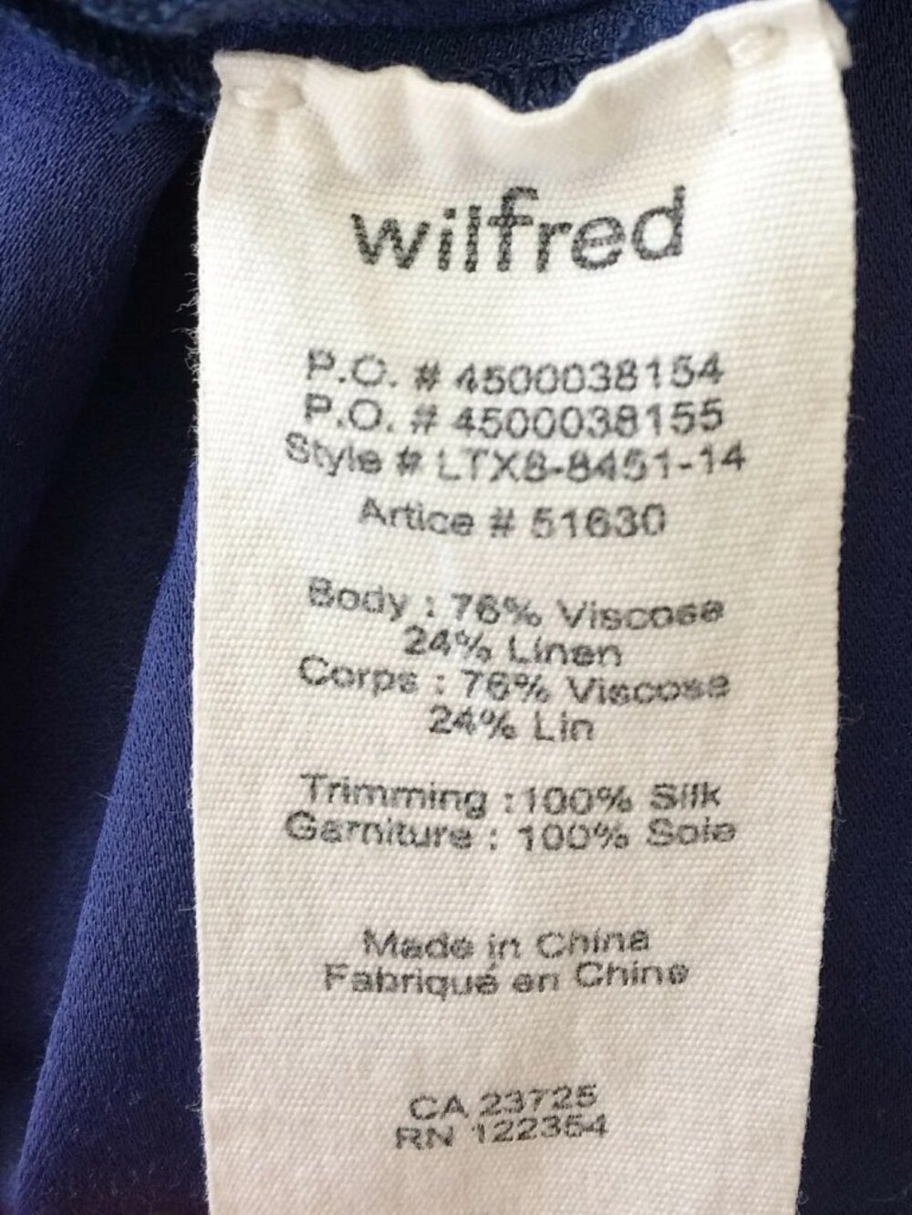 Wilfred Le Fou Aritzia Blue Spaghetti Strap Midi Dress Size 8 - Picture 5 of 7